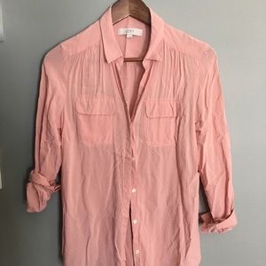 Loft soft pink blouse